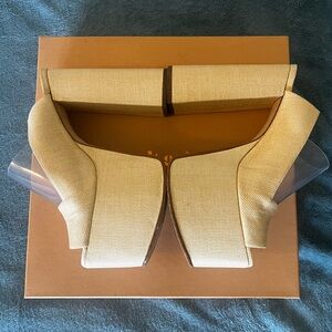 CULT GAIA ZIGGY PLATFORM STRAW MULE HEELS